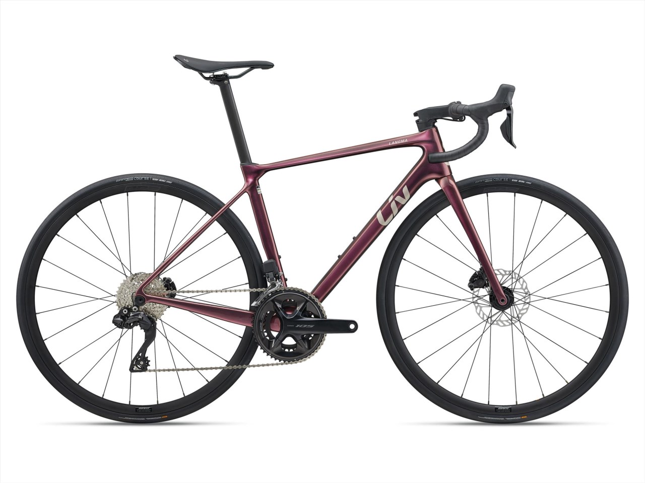 Liv 2025 Langma Advanced 1 QOM 女性公路車- 玫瑰紅 