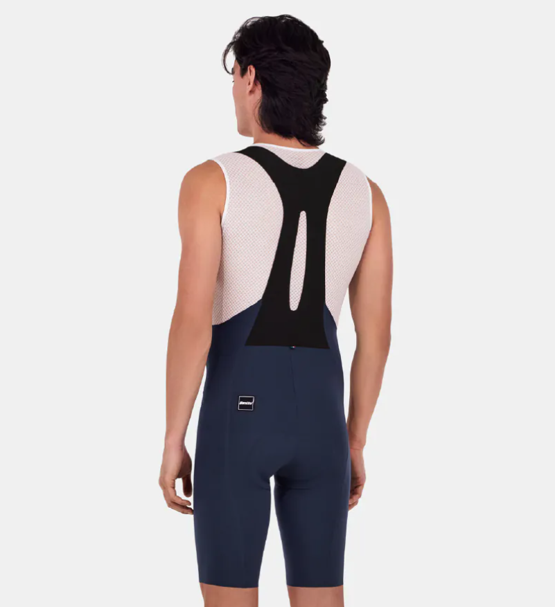 Santini 2025 【獨特邊際】吊帶短褲 頂級舒適 - 海軍藍