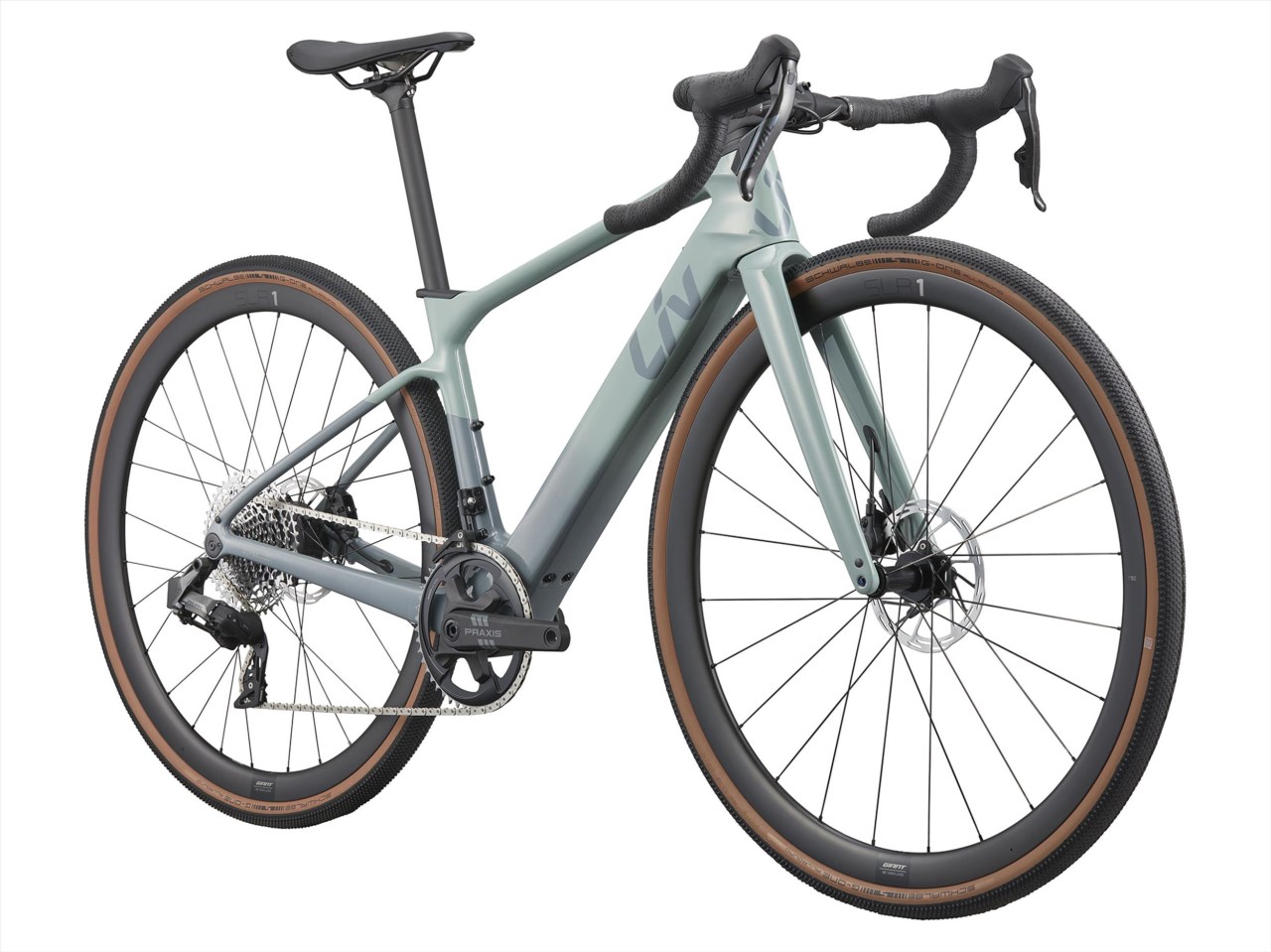 Liv 2026 Avail Advanced E+ Elite AR 女性彎把電動輔助自行車- Eucalyptus/Ocean Storm