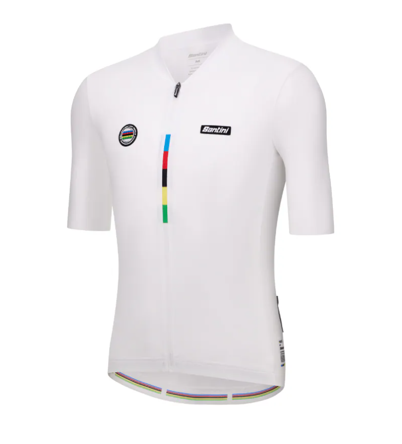 Santini 2025 UCI世界冠軍【世界】短袖車衣 競賽貼身 男女共版 -黑、白 兩色可選