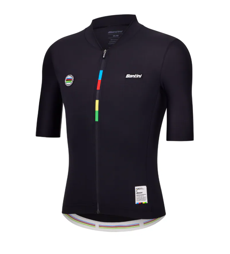 Santini 2025 UCI世界冠軍【世界】短袖車衣 競賽貼身 男女共版 -黑、白 兩色可選