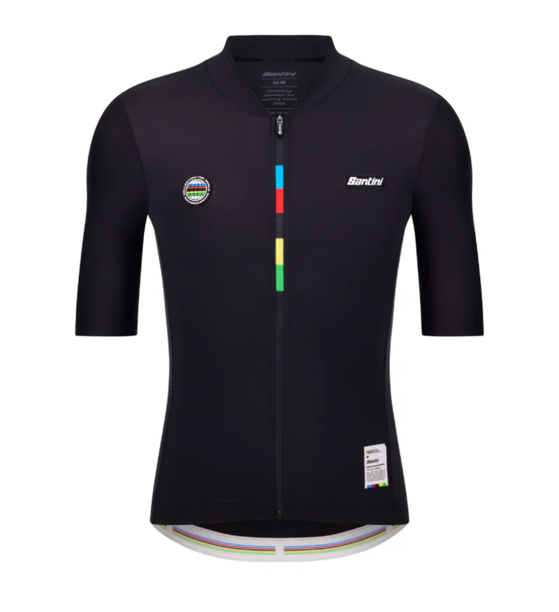 Santini 2025 UCI世界冠軍【世界】短袖車衣 競賽貼身 男女共版 -黑、白 兩色可選
