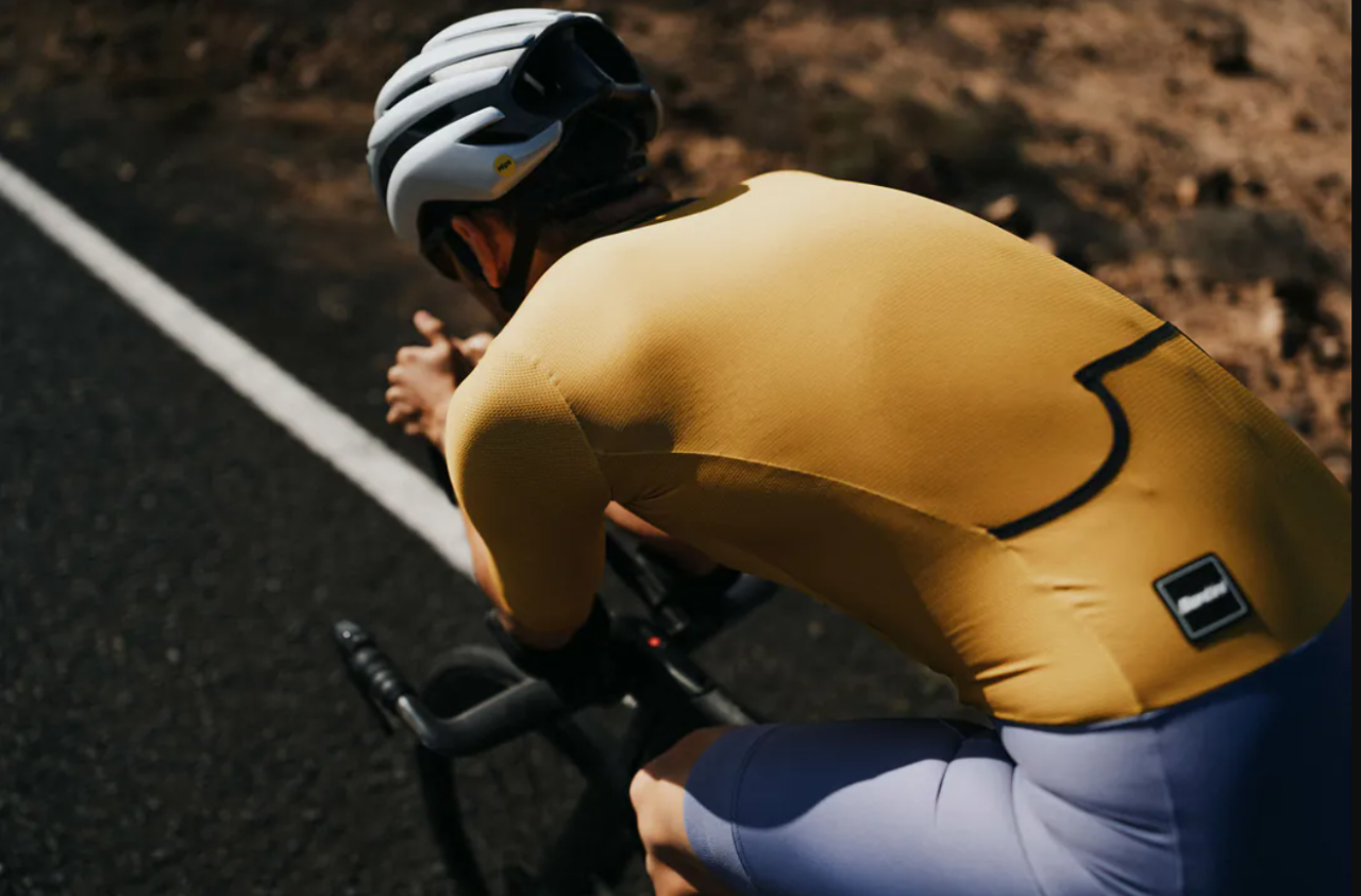 Santini  【葉子】男性連身三鐵衣〔IMG墊〕 灰、赭黃 兩色可選  輕量透氣/加大儲物/職業緊身/舒適