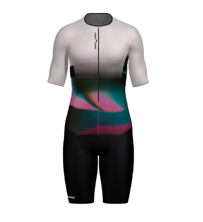 Santini 【毒蛇】男性連身三鐵衣〔IMG墊〕-天藍、黑、卡布奇諾 三色可選 空力緊身/高舒適度/加強穩定