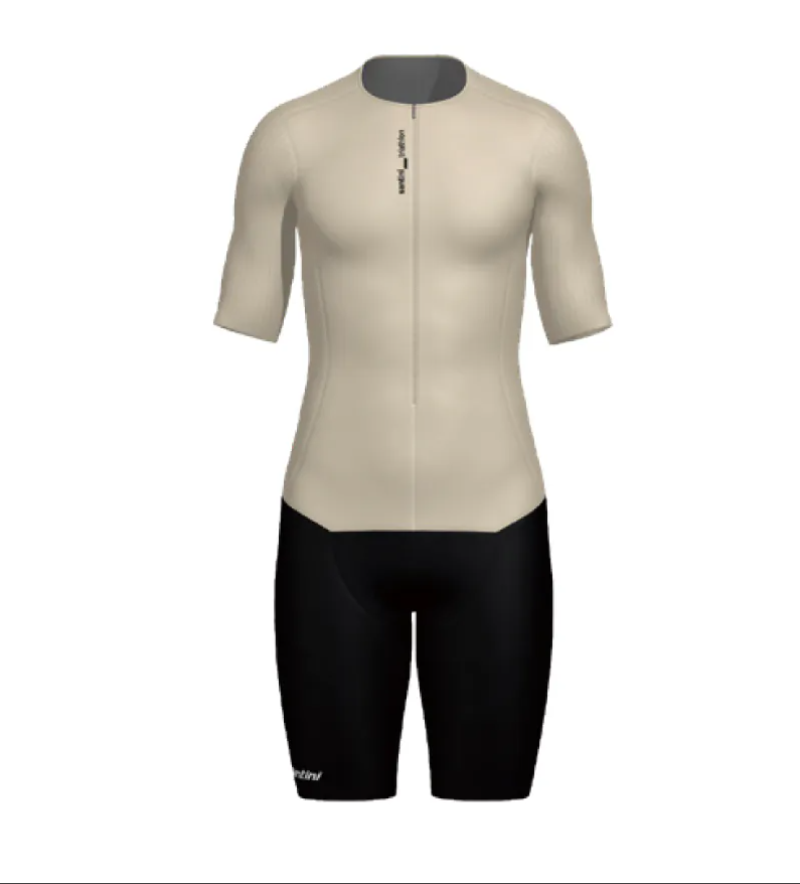 Santini 【毒蛇】男性連身三鐵衣〔IMG墊〕-天藍、黑、卡布奇諾 三色可選 空力緊身/高舒適度/加強穩定