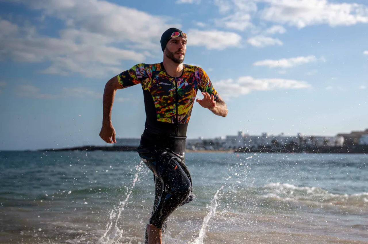 Santini【毒蛇微風】短袖連身三鐵衣〔IMG墊〕- 綠  空力緊身/極致透氣防曬/加強穩定