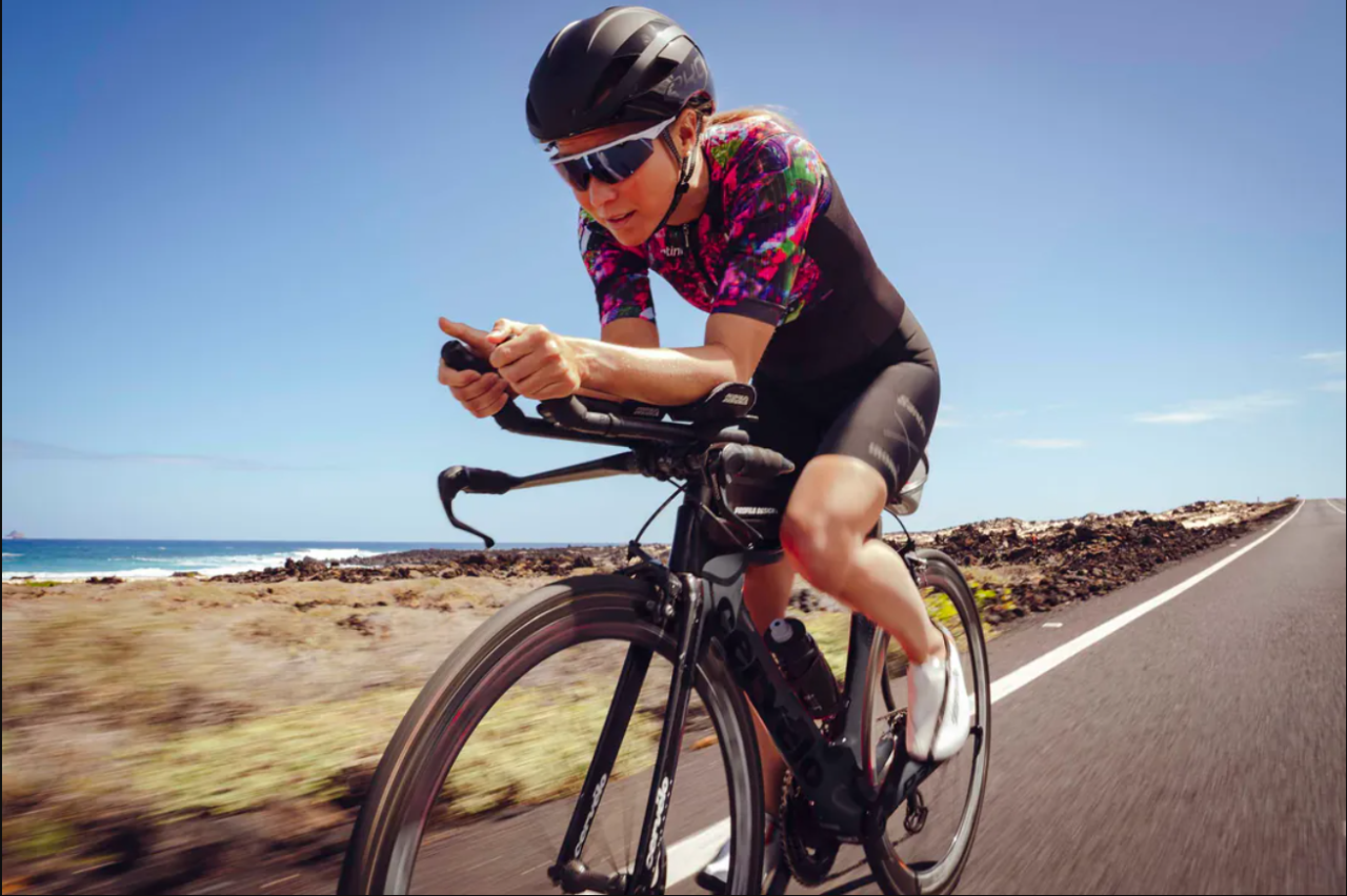 Santini【毒蛇微風】女性短袖連身三鐵衣〔IMG墊〕- 紫紅 輕量透氣/加大儲物/職業緊身/舒適