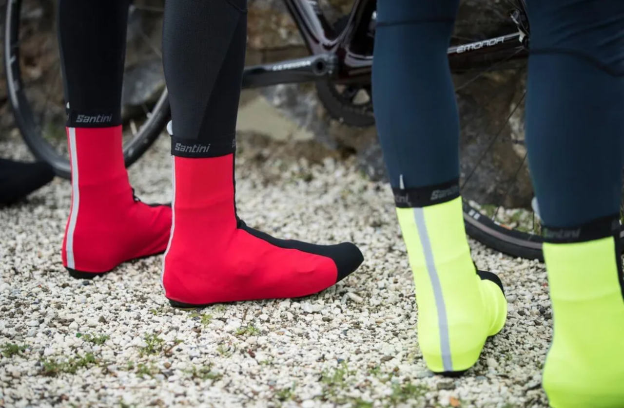 Santini 2022 VEGA【平原】抗水彈性鞋套-海軍藍、螢光橘、黑 三色可選 彈性/保暖/防水