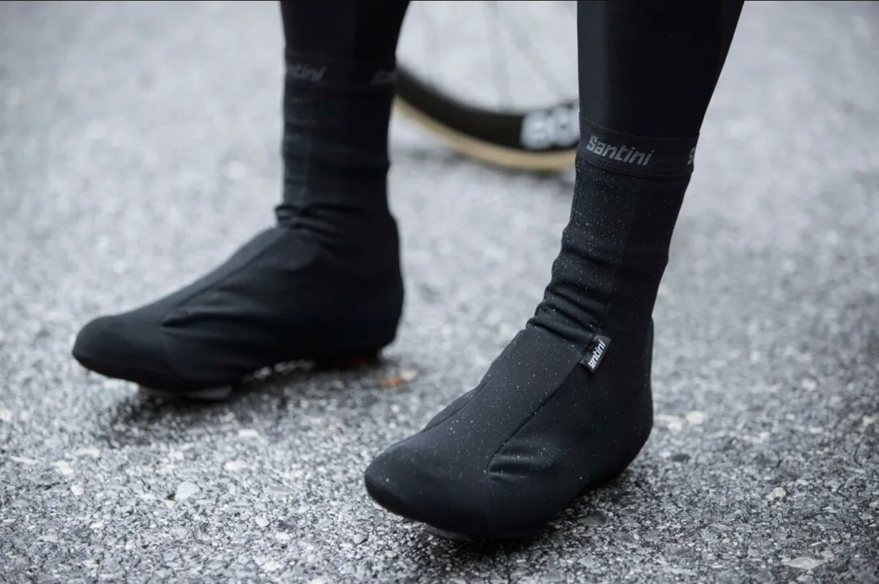 Santini 2022 VEGA【平原】抗水彈性鞋套-海軍藍、螢光橘、黑 三色可選 彈性/保暖/防水