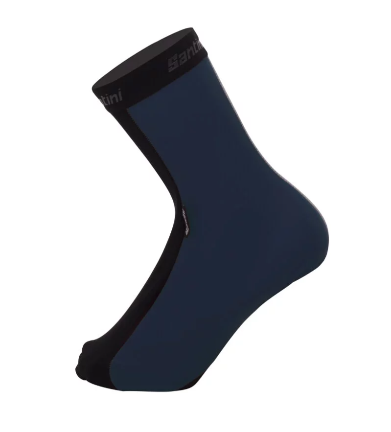 Santini 2022 VEGA【平原】抗水彈性鞋套-海軍藍、螢光橘、黑 三色可選 彈性/保暖/防水