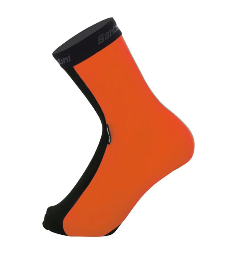 Santini 2022 VEGA【平原】抗水彈性鞋套-海軍藍、螢光橘、黑 三色可選 彈性/保暖/防水