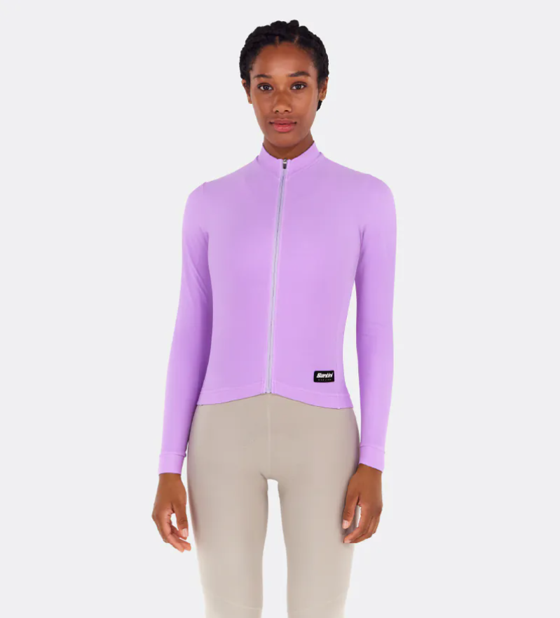 Santini 2025 RTR冬季長袖車衣 男女共版 競賽貼身 -紫丁香 易於儲物/柔軟刷毛