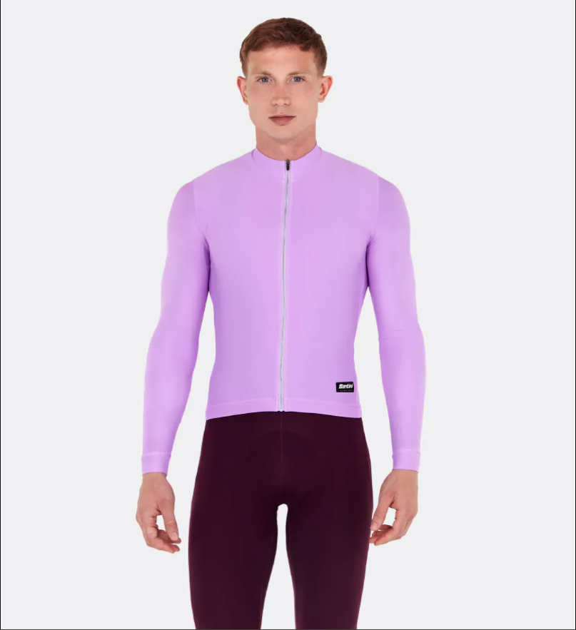 Santini 2025 RTR冬季長袖車衣 男女共版 競賽貼身 -紫丁香 易於儲物/柔軟刷毛