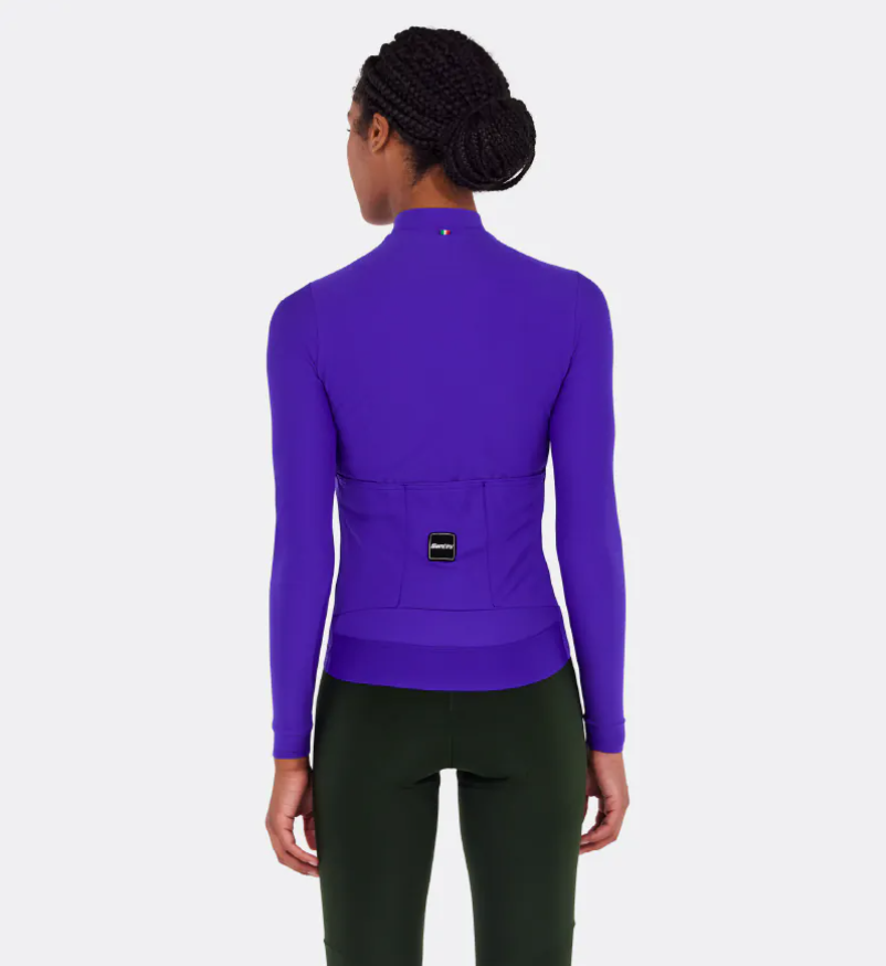 Santini 2025 RTR冬季長袖車衣 男女共版 競賽貼身 -紫 易於儲物/柔軟刷毛