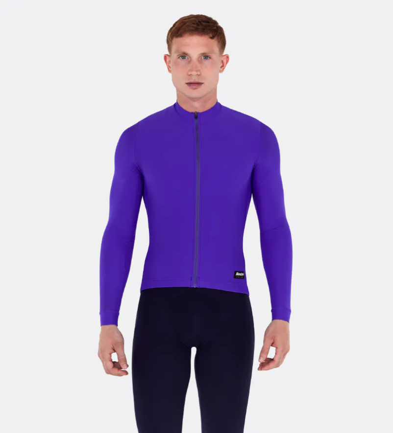 Santini 2025 RTR冬季長袖車衣 男女共版 競賽貼身 -紫 易於儲物/柔軟刷毛