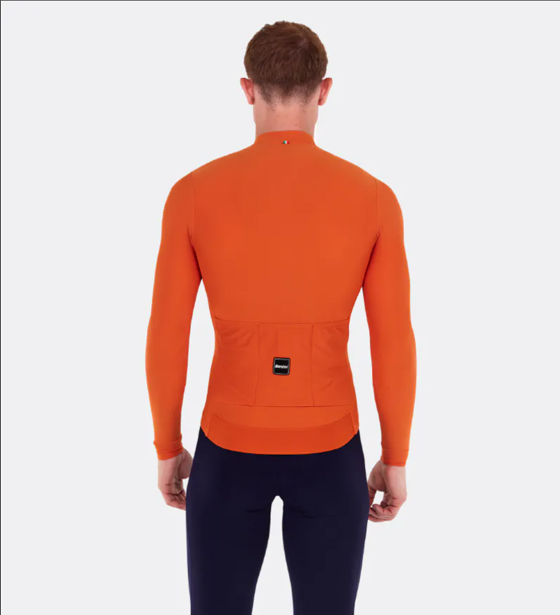  Santini 2025 RTR冬季長袖車衣 男女共版 競賽貼身 -酒紅 易於儲物/柔軟刷毛