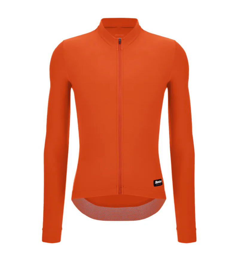  Santini 2025 RTR冬季長袖車衣 男女共版 競賽貼身 -酒紅 易於儲物/柔軟刷毛