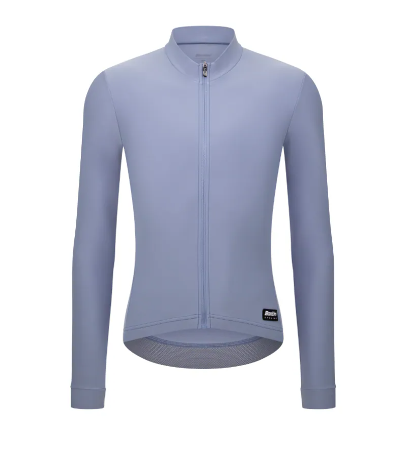 Santini 2025 RTR冬季長袖車衣 男女共版 競賽貼身 -天藍 易於儲物/柔軟刷毛