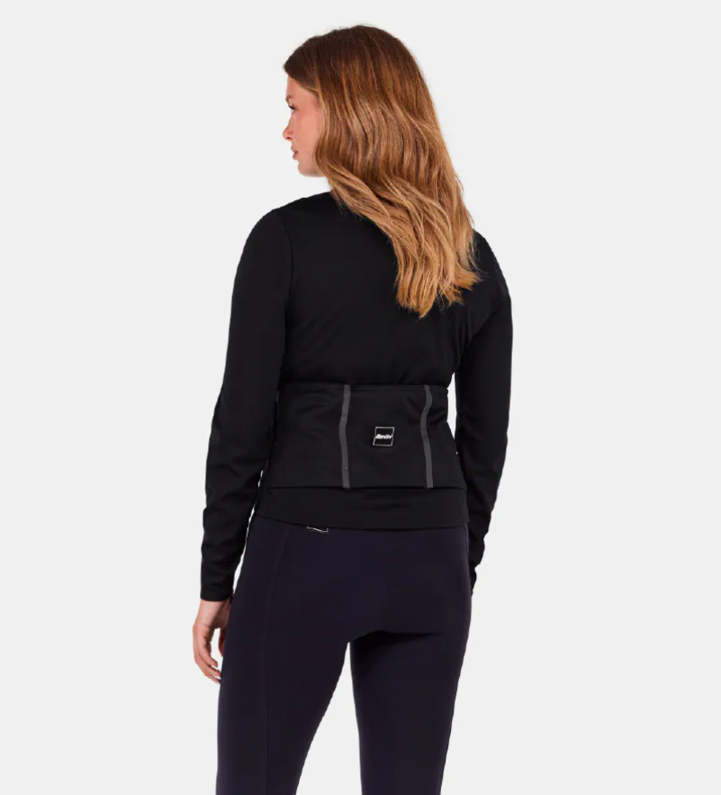 Santini 2026 WINDBLOC 防風抗水保暖女性冬季外套 競賽貼身 - 黑