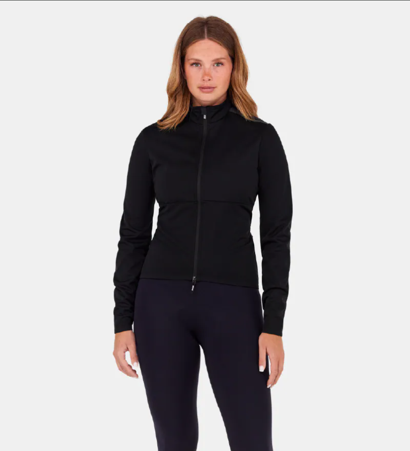 Santini 2026 WINDBLOC 防風抗水保暖女性冬季外套 競賽貼身 - 黑