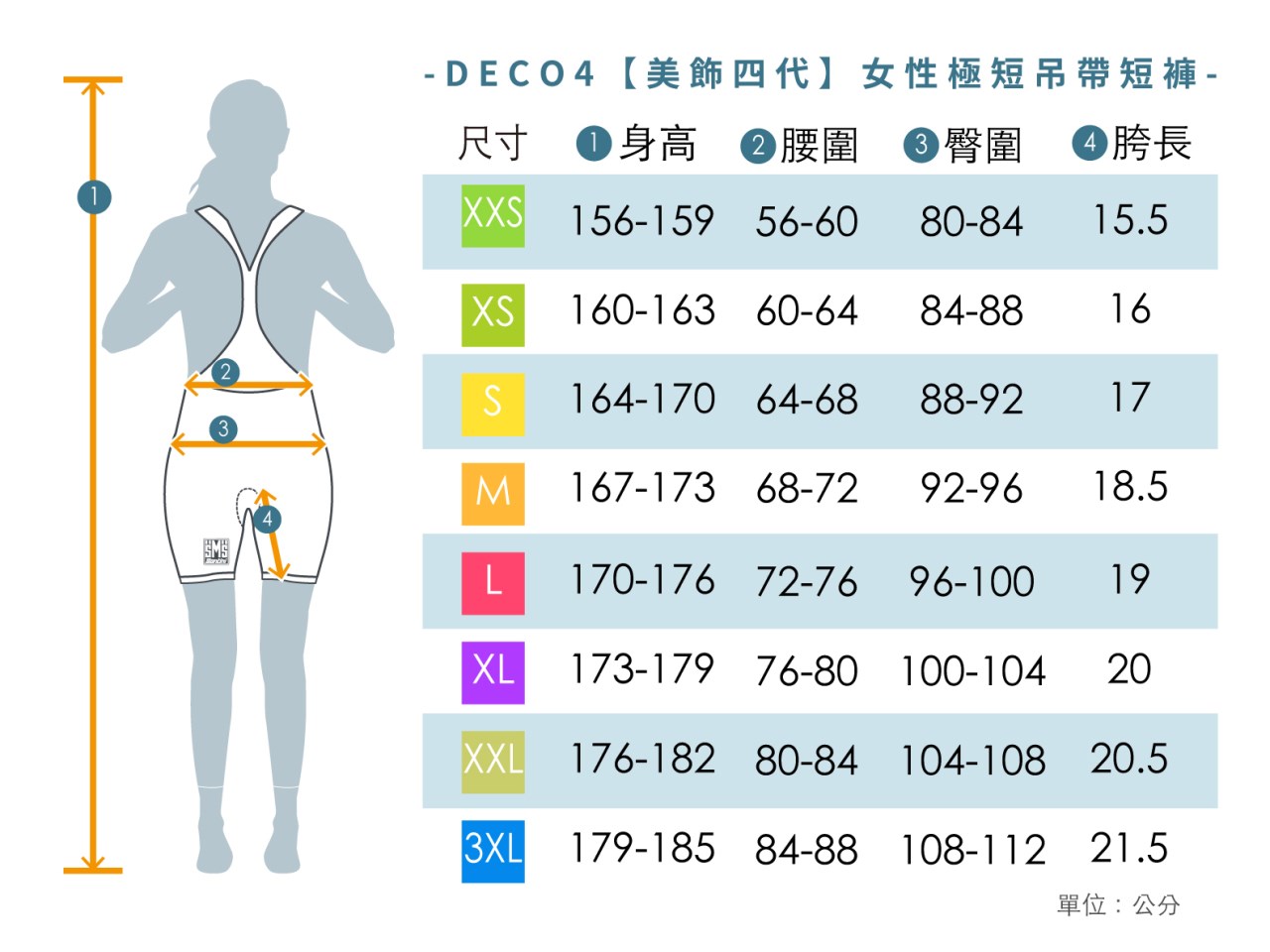 Santini DECO4【美飾四代】女性極短吊帶短褲 -軍綠〔C3W〕(亞洲限定款) 