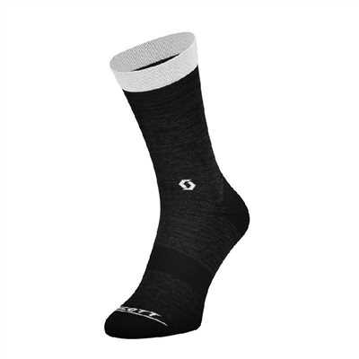 🔥全新公司貨🔥SCOTT TRAIL CREW SOCKS 經典中筒型自行車襪-黑 / 白