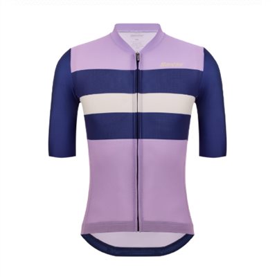 🔥全新公司貨🔥 Santini 2025【環保孟加拉】短袖車衣 男女共版 空力緊身 -海軍藍 職業緊身/舒適/性能/時尚
