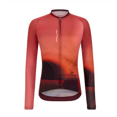 🔥全新公司貨🔥 Santini 2025【光線】環保夏季長袖車衣 男女共版 競賽貼身 -葡萄 快速乾燥/高透氣/易於儲物