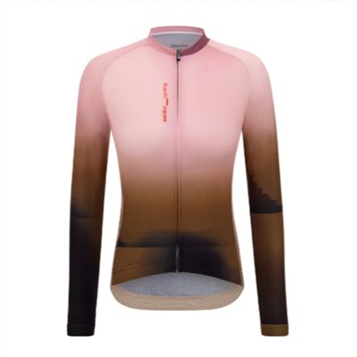 🔥全新公司貨🔥 Santini 2025【光線】環保夏季長袖車衣 男女共版 競賽貼身 -米白 快速乾燥/高透氣/易於儲物