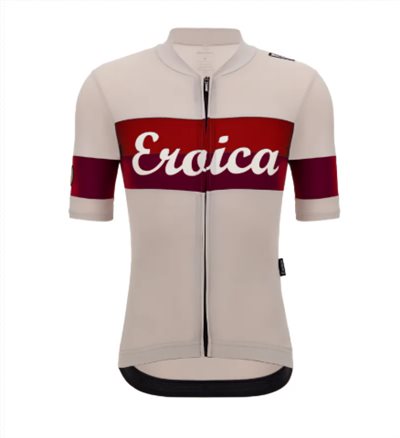 🔥全新公司貨🔥Santini  2025  EROICA【寧靜】短袖車衣 競賽貼身 男女共版  - 卡布奇諾  舒適透氣