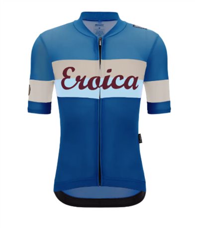 🔥全新公司貨🔥 Santini  2025  EROICA【寧靜】短袖車衣 競賽貼身 男女共版  - 天藍   舒適透氣