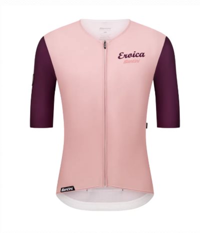 🔥全新公司貨🔥 Santini  2025  EROICA【村莊】短袖車衣 競賽貼身 男女共版 - 粉紅 舒適透氣/貼身