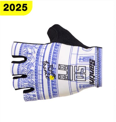 🔥全新公司貨🔥  Santini  2025 環法終站【凱旋門衫】 夏季手套  - 印花  輕量透氣/防滑/減震墊/舒適