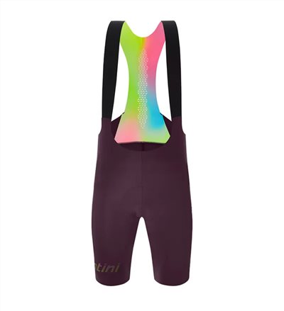 🔥全新公司貨🔥 Santini 2025 【獨特邊際】吊帶短褲 頂級舒適 - 酒紅〔C3〕  高性能極度舒適無縫線吊帶短褲