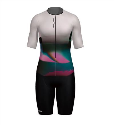 🔥全新公司貨🔥Santini 【毒蛇】男性連身三鐵衣〔IMG墊〕-天藍、黑、卡布奇諾 三色可選 空力緊身/高舒適度/加強穩定