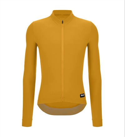 🔥全新公司貨🔥 Santini 2025 RTR冬季長袖車衣 男女共版 競賽貼身 -赭黃 易於儲物/柔軟刷毛
