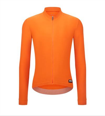 🔥全新公司貨🔥 Santini 2025 RTR冬季長袖車衣 男女共版 競賽貼身 -橘 易於儲物/柔軟刷毛