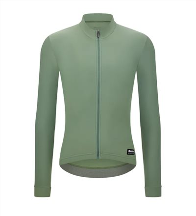 🔥全新公司貨🔥Santini 2025 RTR冬季長袖車衣 男女共版 競賽貼身 -鼠尾草綠 易於儲物/柔軟刷毛